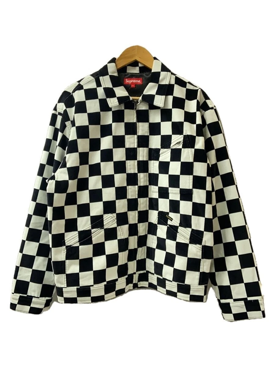 Giacca da lavoro Supreme 20AW in velluto L cotone WHT check