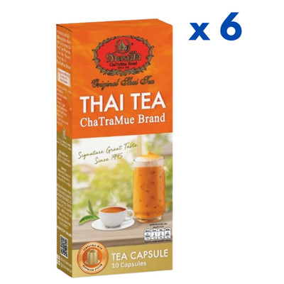 Chatramue Thai Tea Nespresso Capsule Classic Flavor Thailand 40 g x 6
