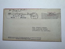 1943 Grenada Mississippi Free Frank Flag Cover To Louisville KY
