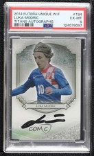 2014 Futera Unique Titans Auto /25 Luka Modric #T84 PSA 6 Auto