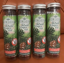 4 PK Scentsicles White Winter Fir 24 Ct Scented Ornaments W/ Hooks Bonus Stake