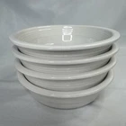 FIESTA WHITE Set of 4 Coupe Cereal / Soup Bowls 7" Classic Rim Fiestaware USA