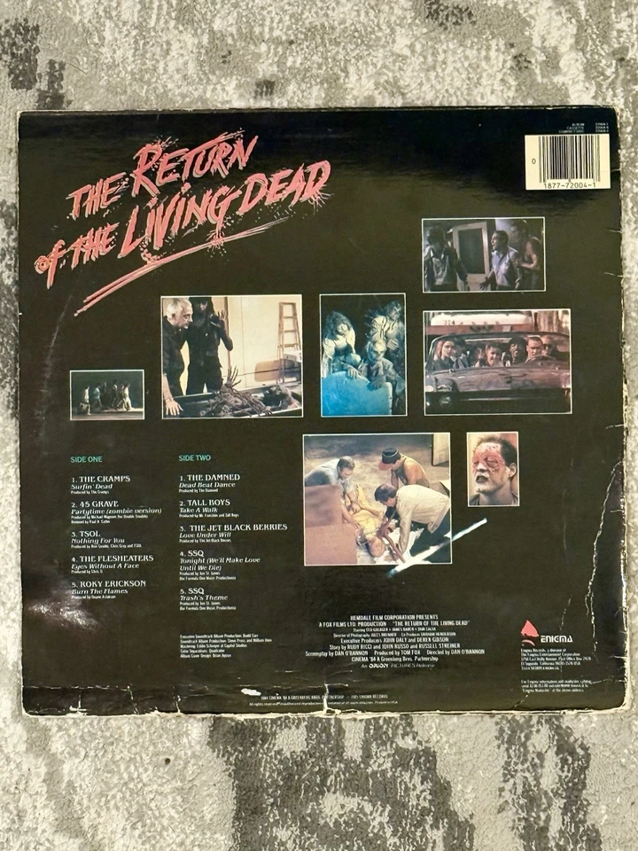 Various – The Return Of The Living Dead (1985) EX + To NM with Mech Sheet. 1st - Image 2 of 3