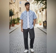 Polo Ralph Lauren P-Wing 1992 Stadium Chambray Graphic Shirt XL