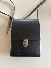 Universal Tasche Kameratasche Schultertasche Leder schwarz