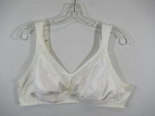 Vintage Playtex 18-Hour Bra 44C White Comfort Strap Wireless 4170