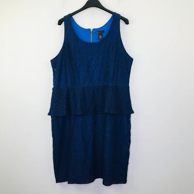 Lane Bryant Women's 18 Dress Blue Lace Sleeveless Scoop Peplum Sheath NWT I30 | eBay Lane Bryant Women's 18 Dress Blue Lace Sleeveless Scoop Peplum Sheath NWT I30 | eBay