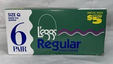 6 Pair L'eggs Regular Pantyhose Size Q Suntan Sheer Toe