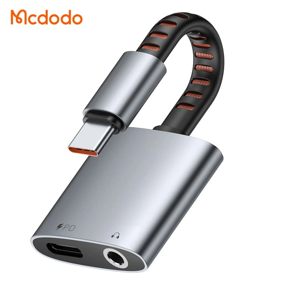 Mcdodo 2 in 1 USB-C to Dual USB-C/ DC3.5mm Charging + Audio Adapter For Phone - Image 2 of 4