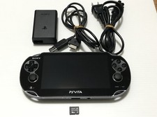 SONY PlayStation Vita OLED PCH-1000 Crystal Black w/Charger 16GBMemory excellent