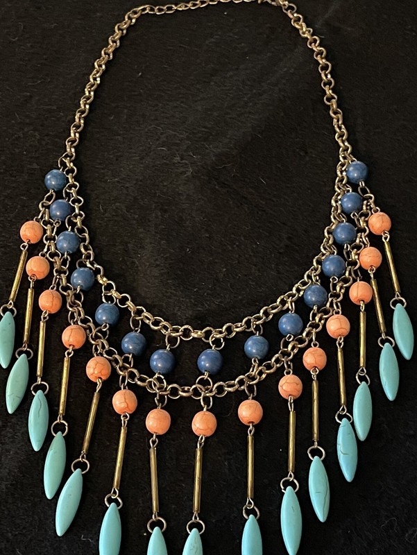 Multicolor Bib Statement Necklace
