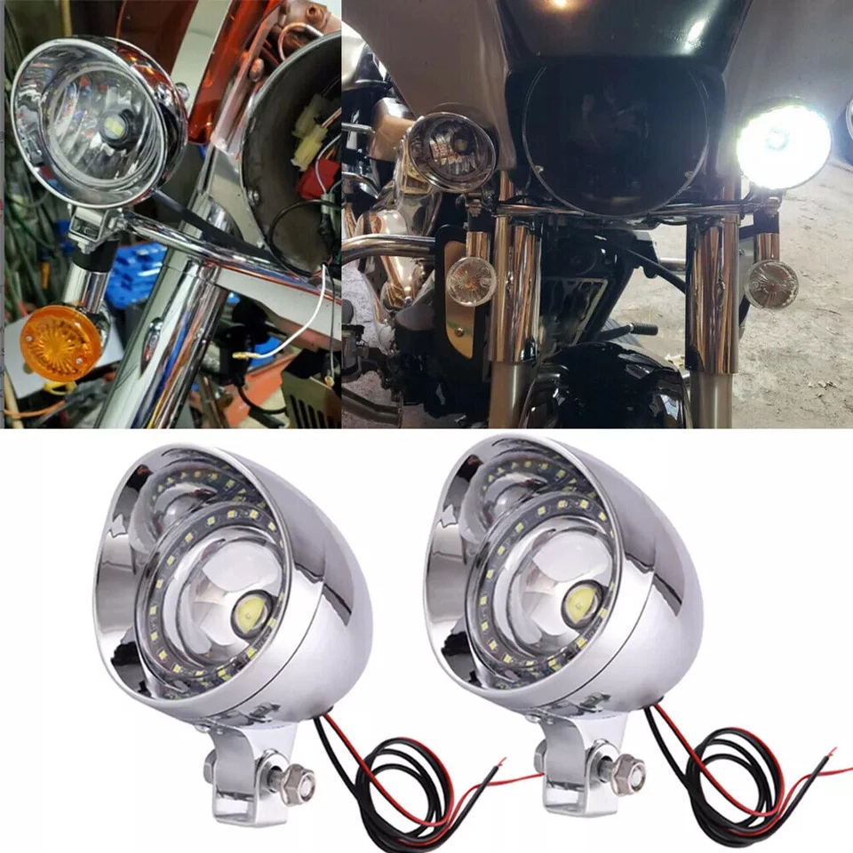 Faro LED cromado foco antiniebla para Yamaha Royal Star Venture Royale Deluxe Foto 4 de 4