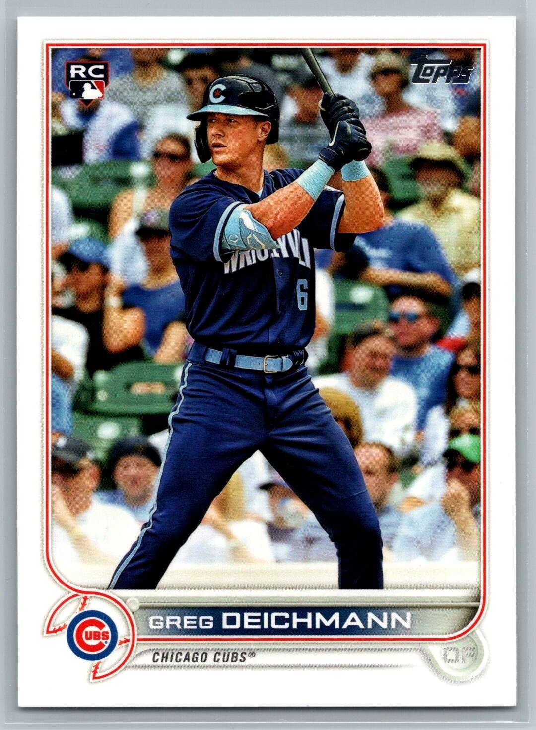 GREG DEICHMANN RC 2022 TOPPS SERIES 2 ROOKIE #395 CHICAGO CUBS