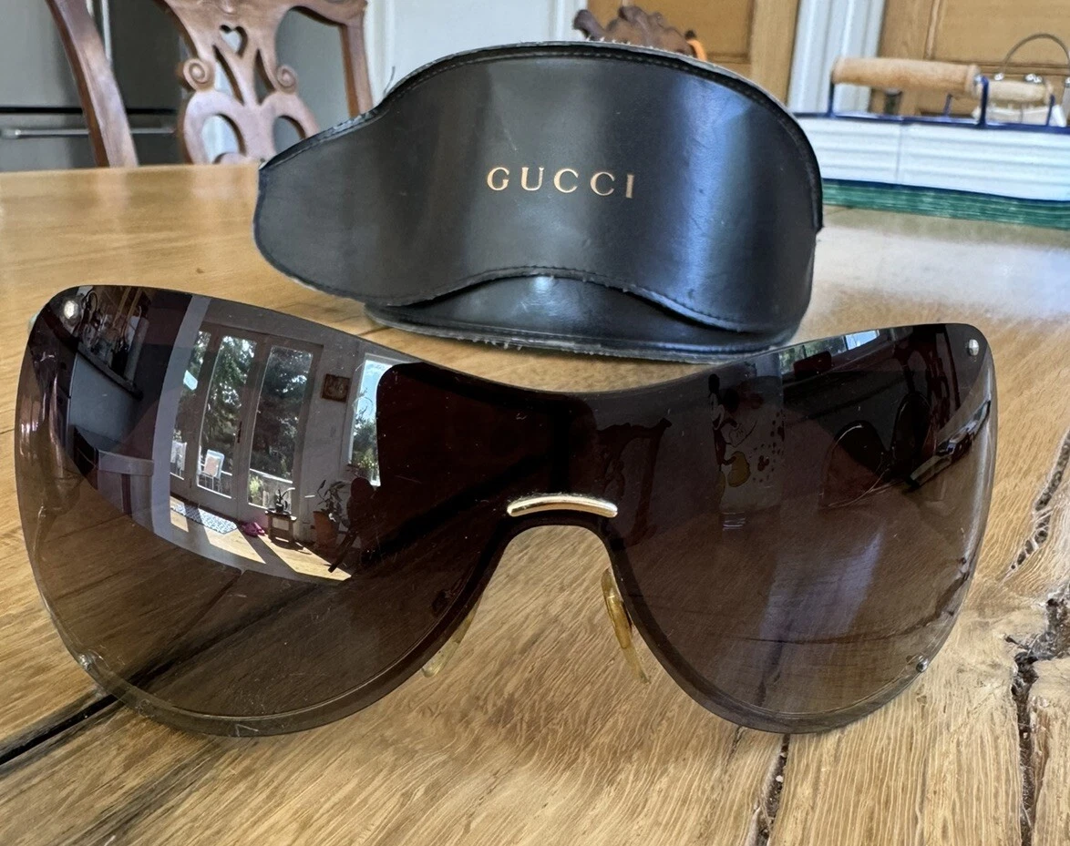Gucci Brown Wrap Sunglasses for Men for sale | eBay