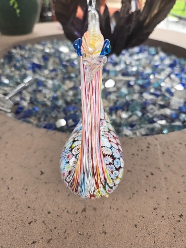 Vtg Murano Italy Millifiori Stretch Venetian Glass Bird Duck 5 Inch - Picture 2 of 5