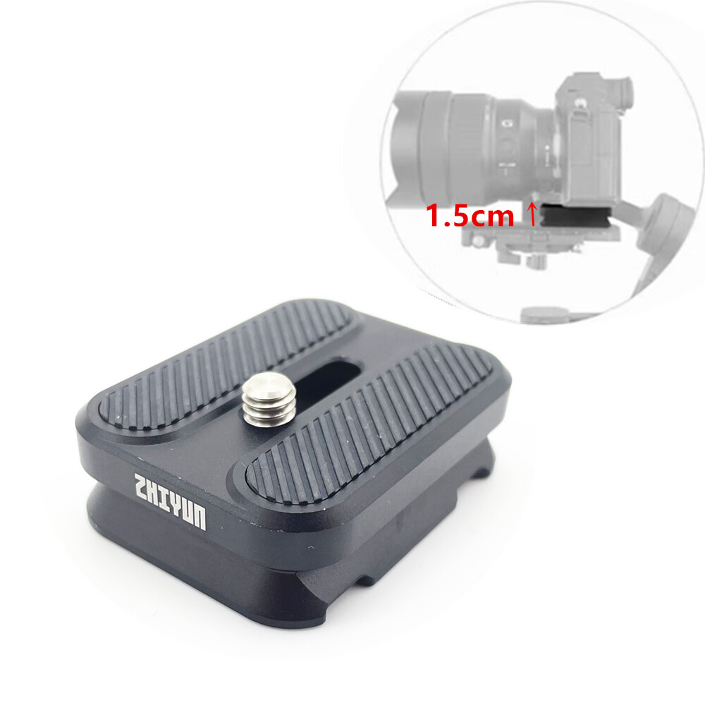 Piastra A Sgancio Rapido Hersmay Per Gimbal Zhiyun Crane 2/3, Weebill 2/3, Weebill-S – Compatibile Manfrotto 501PL – In Alluminio Con Scala Laterale