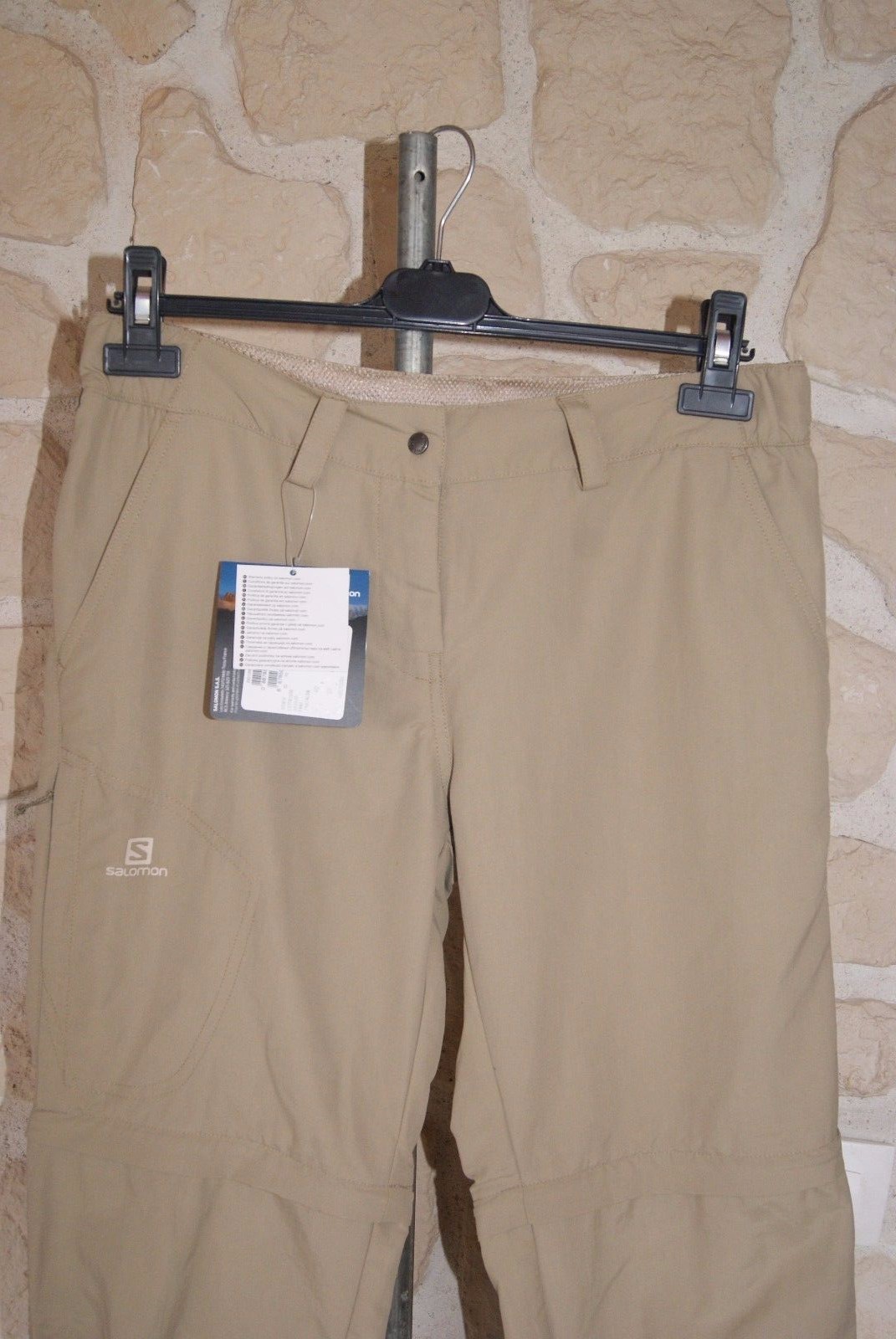 Pantalon beige neuf taille 40 FR Navajo Elemental Ad Zip Off Pant marque Salomon
