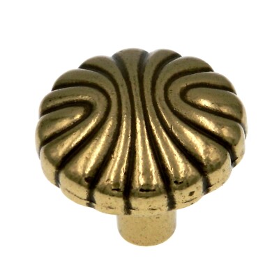 Amerock Natural Elegance Burnished Brass 1 7/32'' Round Cabinet Knob BP1337-O77