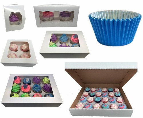 Premium Windowed Cupcake Boxes for 1, 2, 4, 6, 12 & 24 With FREE CAKE CASES - Picture 15 of 28