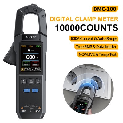 10000 Counts Digital Multimeter 600A Amperimetric Clamp Tester Electrician Tools