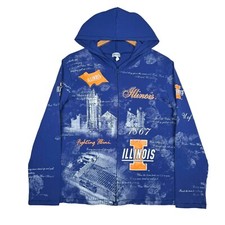 Vintage P Michael Hoodie Women's Large Blue -university Of Illinois
