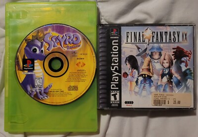 Spyro The Dragon Final Fantasy IX PS1 Bundle Lot Tested Missing Disc 2