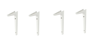 4x IKEA SIBBHULT White Shelf Brackets Durable High-Quality 18x18cm