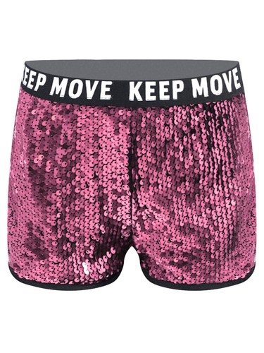 Kids Girls Pants Ballet Shorts Training Bottoms Sparkling Workout Letters Jazz - Picture 21 of 53