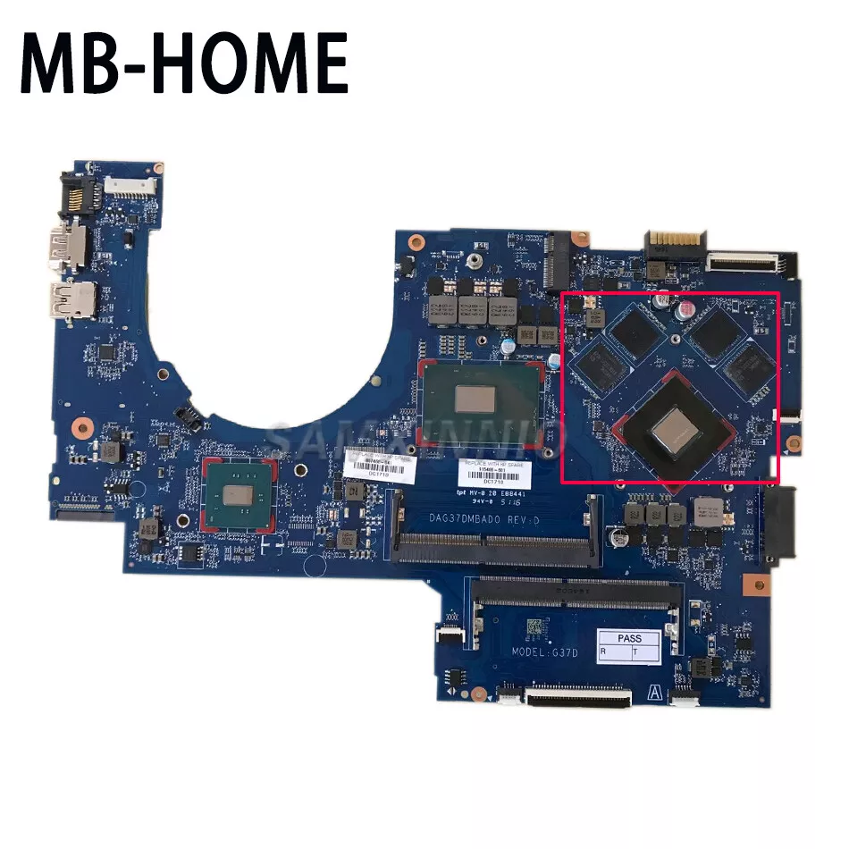 DAG37DMBAD0 For HP 17 W 17 AB Motherboard GTX1050 2GB 4GB I5 7300HQ I7 7700HQ