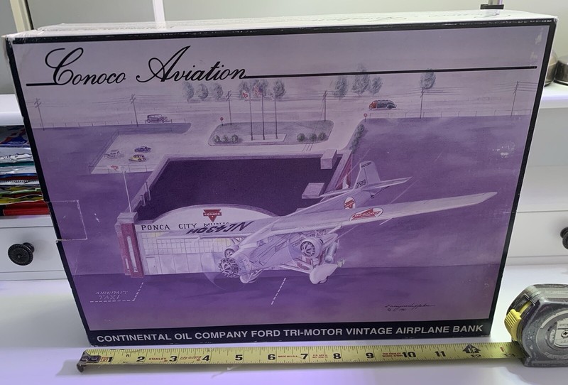 Conoco Aviation 1930 Ford Tri-motor Airplane Bank  Spec-Cast 1995 NIB