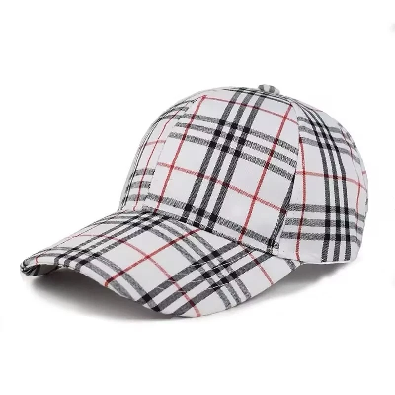 Fashion Adjustable Casual Classics Plaid Baseball Cap Vintage Outdoor Travel