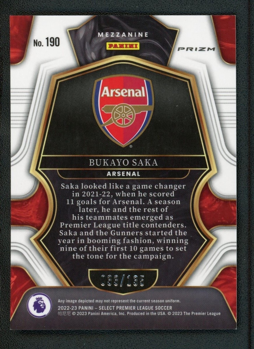 2022-23 BUKAYO SAKA 033/135 PANINI SELECT PREMIER LEAGUE MEZZANINE
