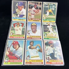 1976 Topps Baseball Card Lot Of 9 Winfield Fisk Parker McCovey Bando Kingman