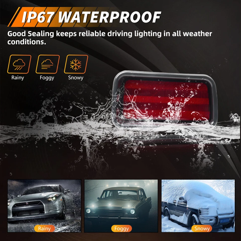 2X Luces reflectoras de parachoques trasero lente roja para Mitsubishi Montero Sport 1999-2004 Foto 3 de 4