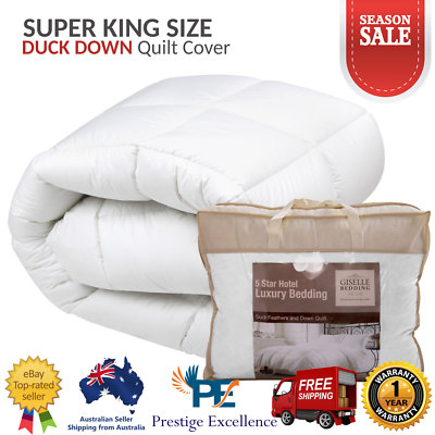 Super King Down Duvet Quilt Cover Duck Feather Doona All Season