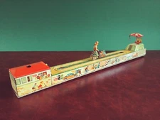 Scarce Arnold Tin Wind-up Shunting Pram & Carousel Tinplate Track