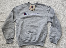 NWT Champion Gray Pullover Youth Sweatshirt Authentic Athletic Wear Size S Youth