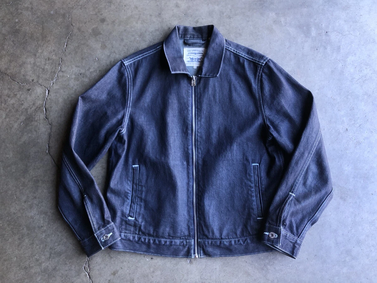 Levi’s Made & Crafted Zip Organic Cotton Denim Bomber Jacket Medium Blue