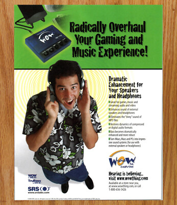 Wow Thing Gaming Music Enhancement - Video Game Print Ads Poster Promo Art 2000