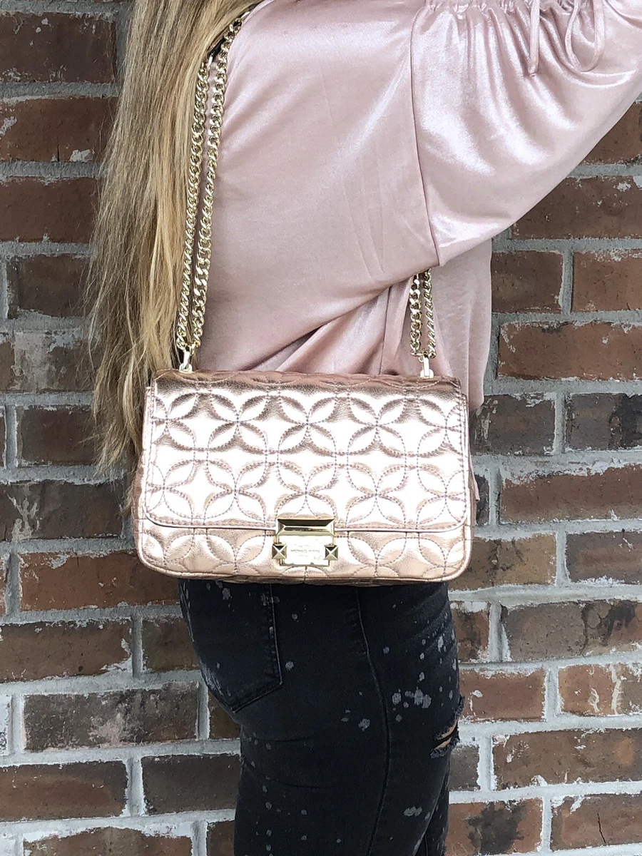Michael kors sloan quilted floral chain shoulder bag cheap