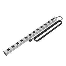 12 Outlets Metal Power Strip,Mountable Heavy Duty Power Strip with 6FT Long E...