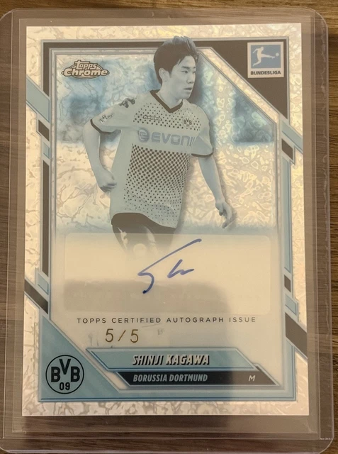 Shinji Kagawa 5/5 Auto Topps Chrome Bundesliga 2025/26 Frozenfractor BVB