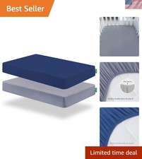 Crib Sheets Fitted for Boys, 2 Pack Crib Sheet Fits for Standard Crib Mattres...