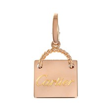Cartier 18k pink gold shopping bag charm 524293