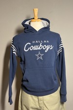 Vintage Inspired Dallas Cowboys Small Youth Hoodie Navy Blue NFL Football