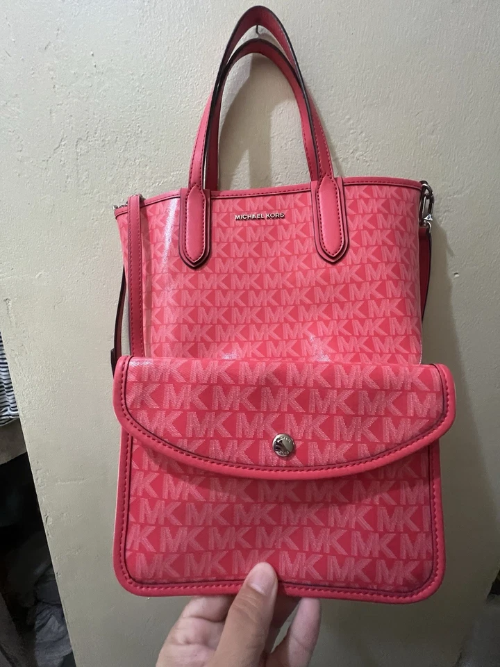 Michael Kors Eliza Extra Small East West Open Tote Apricot - Image 2 of 4