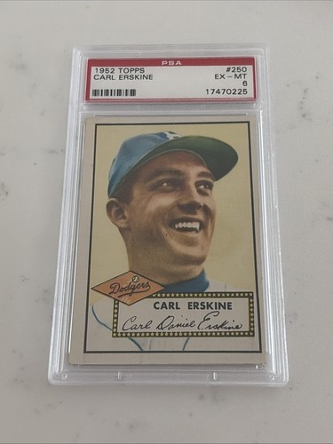 1952 Topps Carl Erskine #250 card