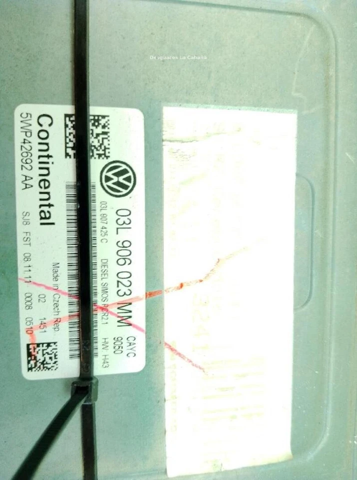 03L906023MM centralina per VOLKSWAGEN JETTA IV (162 163) 1.6 TDI 2008 22793614 - Immagine 3 di 3