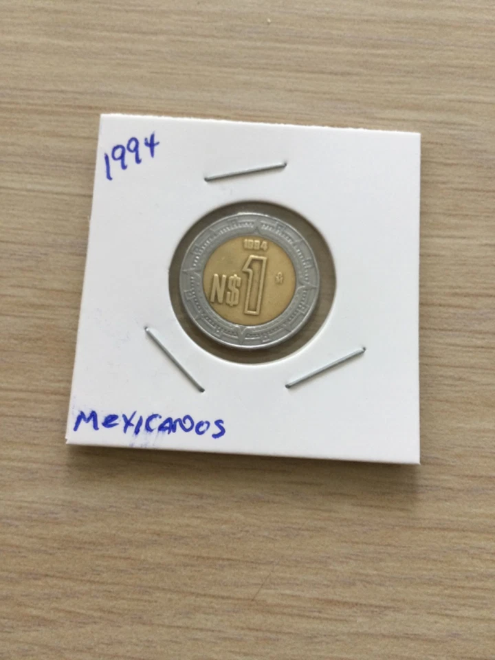 1994 Mexicanos 1..00 $ ( 8P10) nice Mexican coin - Image 1 of 4
