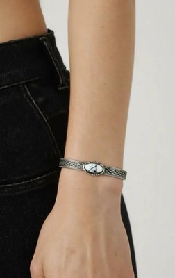White Fox Creation: Sterling and White Buffalo Bracelet